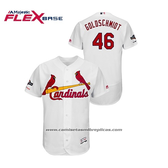 Camiseta Beisbol Hombre St. Louis Cardinals Paul Goldschmidt 2019 Postemporada Flex Base Blanco